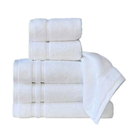6pcs White Hotel Bath Towels Soft Absorbent Towels for Bathroom Spa Guesthouse