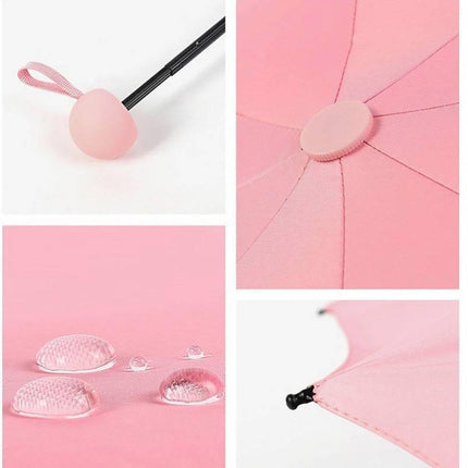 Portable Five Fold Sun Protection Umbrella Compact Travel Folding Umbrella
