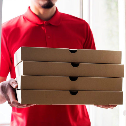 50pcs Aluminum Foil Pizza Packaging Paper Boxes Durable Food Storage Containers
