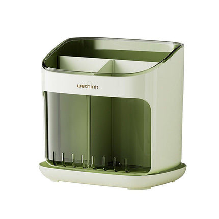 Wall Mounted Kitchen Chopsticks Storage Rack Drain Basket Holder Organizer Box