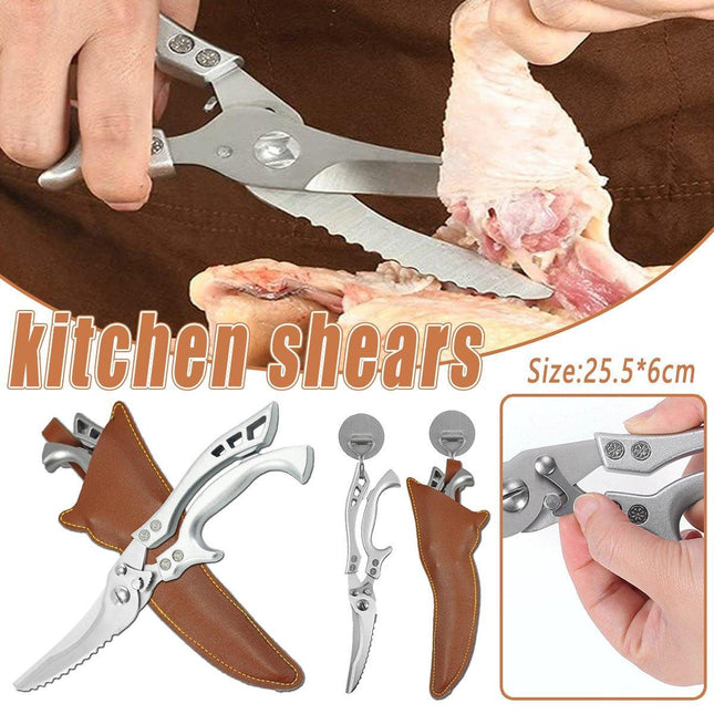 Stainless Steel Kitchen Scissors Multipurpose Ultra Sharp Utility Shears Tool