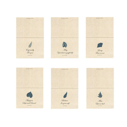 6pcs Retro Greeting Cards with Envelopes Simple Vintage Design for All Occasions