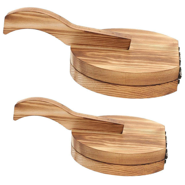 Wooden Dumpling Wrapper Maker Hand Press Dough Roller for Kitchen Cooking