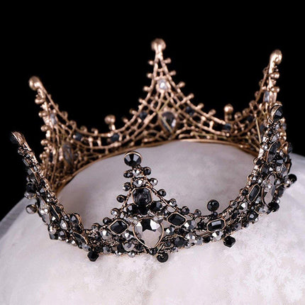 Baroque Princess Full Circle Crown Birthday Wedding Decor Performance Headwear
