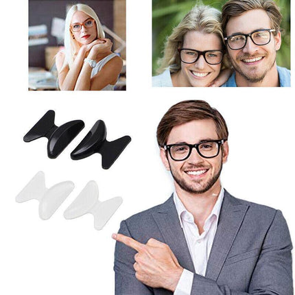 Silicone Anti-Slip Stick On Nose Pads for Eyeglass Sunglasses Glasses Clear - Aimall