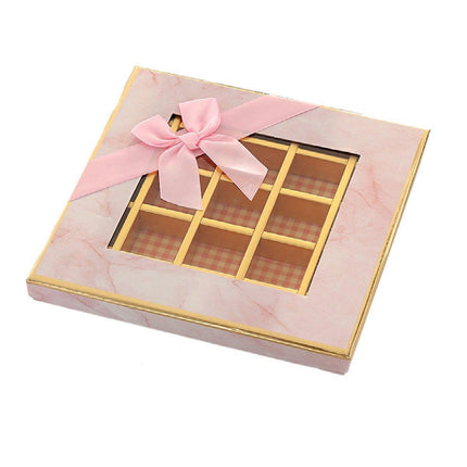25X Valentines Day 9/12Grids Chocolate Box Gourmet Desserts Gift Display Window