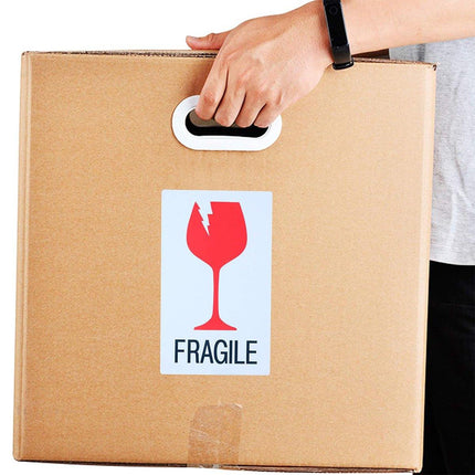Fragile Sticker Handle with Care Logistics Warning Label for Goods Packaging Use