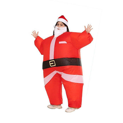 Inflatable Santa Claus Costume Party Event Performance Outfit for Grown-ups and Kids