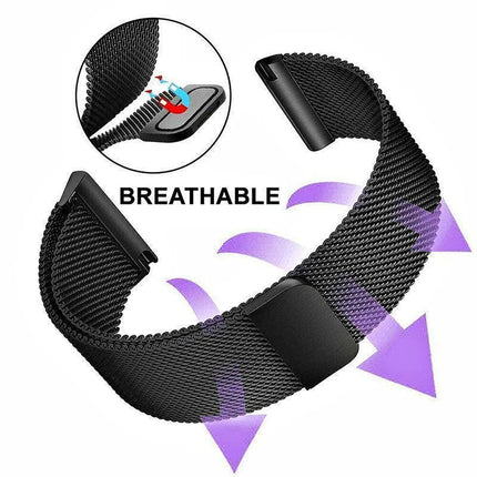 For Fitbit Versa 2 Lite Watch Band Strap Sports Metal Wristband Replacement Large - Aimall