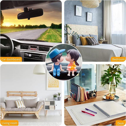 New Fashion Car Dashboard Lovely Couple Girl Boy Good Luck Ornament Auto Decor - Aimall