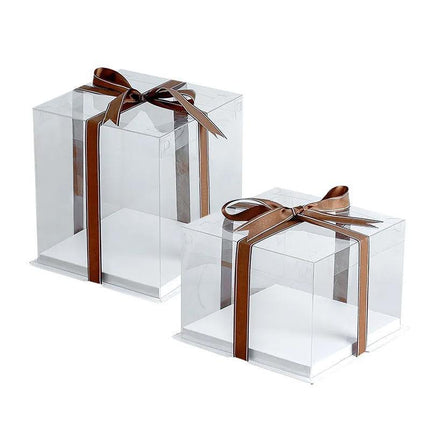 20 PCS Clear Treat Box Box Portable Cake Display Transparent Birthday Cake - Aimall
