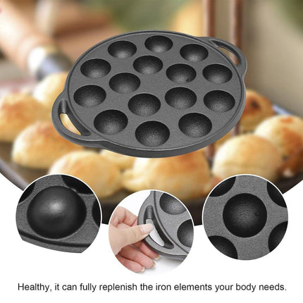 Octopus Croquette Pan 15 Holes Non-Coated Non-Stick Takoyaki Grill Cooking Plate