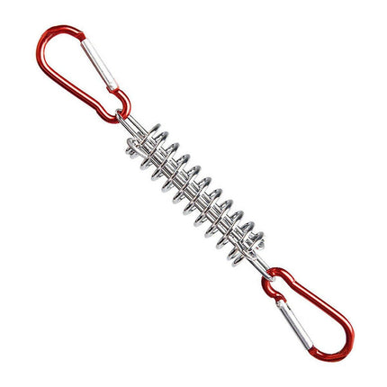 1-15PCS Outdoor Camping Tent Spring Wind Rope Buckle Fix Hook Buckles Silver Red