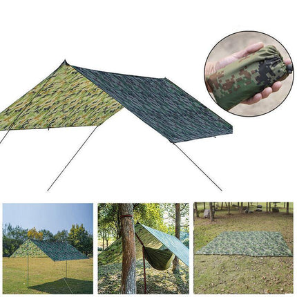 Waterproof Outdoor Camping Tarp Rain Fly Tent for Canopy Hammock Hiking Cover - Aimall