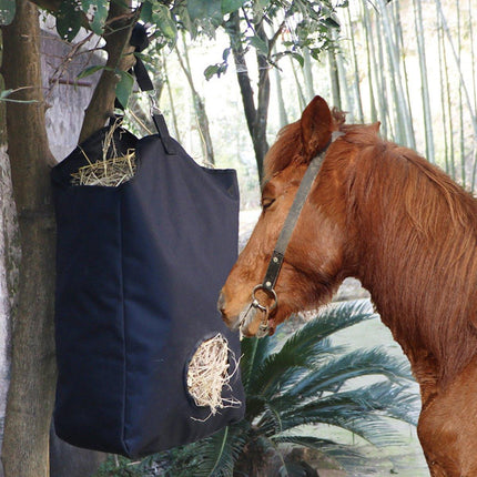 Horse Slow Feed Hay Bag Hole Durable Sack Reduces Waste Outdoor Use
