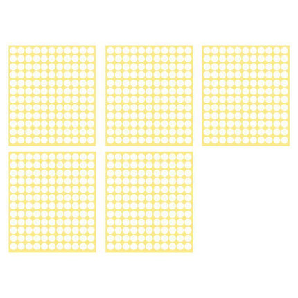 8/13/25/50mm Colour Sticker Dots Adhesive Round Labels Circular Scrapbooking White - Aimall