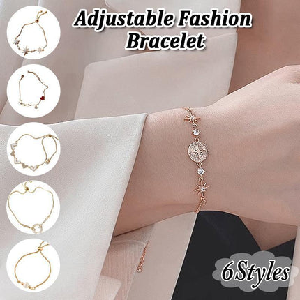 Luxury Zircon Rhinestone Round Bangle Bracelet for Women