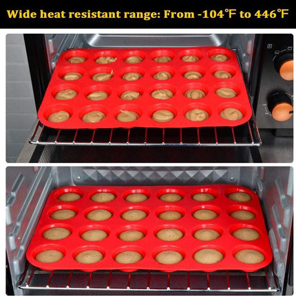 2pcs 24 Hole Round Silicone Cake Baking Pan DIY Baking Mold for Easy Cake Making