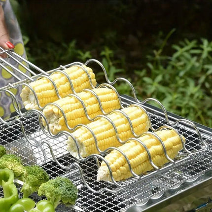 Folding Handle Corn Grill Clip Anti Scald Barbecue Tool for Home Outdoor Cooking