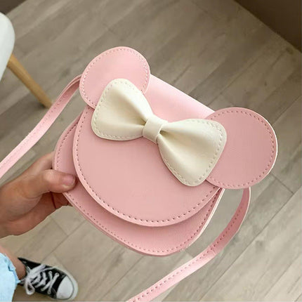Cute Bowknot Crossbody Bag Fashionable Girls Shoulder Bag Slanting Mini Handbag