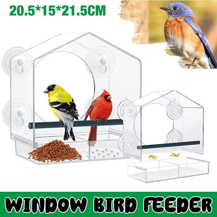 Large Window Bird Feeder Strong Suction Cups Superior Design Lifetime Guarantee - Aimall