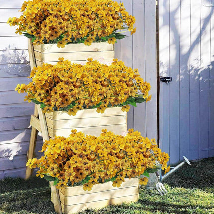 12pcs Artificial Flowers Set for Home Decor Wedding Party Fake Floral Decor