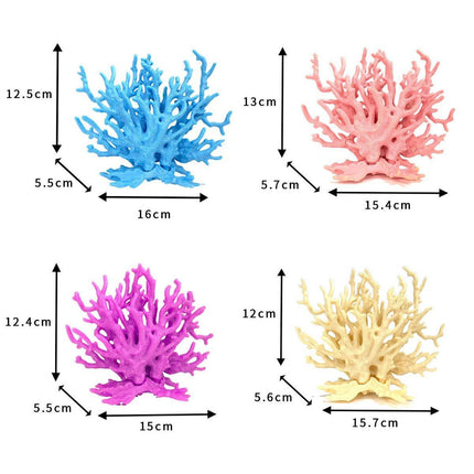 Soft Coral Realistic Water Plants Aquarium Decoration Fish Tank Seawater Set