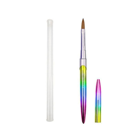 Kolinsky Acrylic Nail Art Brush Manicure Powder Professional Tools Size #2-18 - Aimall