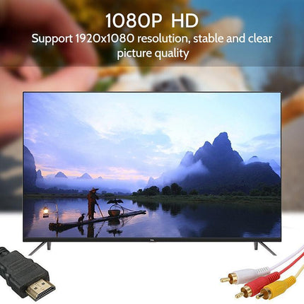 HDMI to RCA Adapter Cable 1.5m Gold-Plated for HDTV DVD & More - Aimall