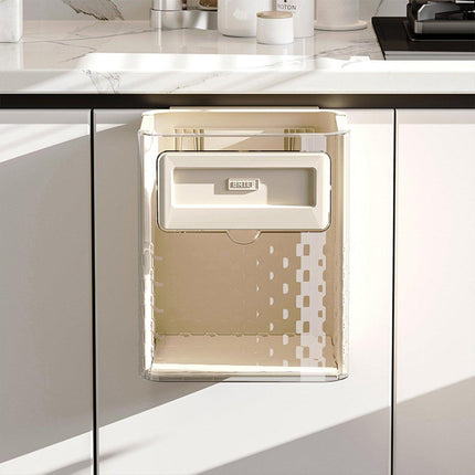 Wall Mounted Folding Wastebasket Space Saving for Kitchen Bathroom Household Use