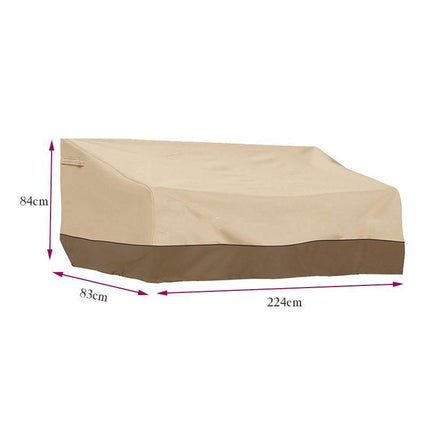 Outdoor Waterproof Patio Chair Lounge Deep Seat Cover Furniture Cover Beige Coffee - Aimall