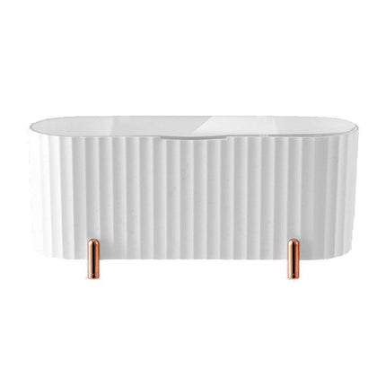 Dustproof Desktop Cosmetic Organizer with Lid Makeup Storage Box for Home Office