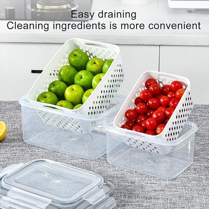 3PCS Food Storage Container Set Fridge Microwave Plastic Safe Fresh Keeping Box
