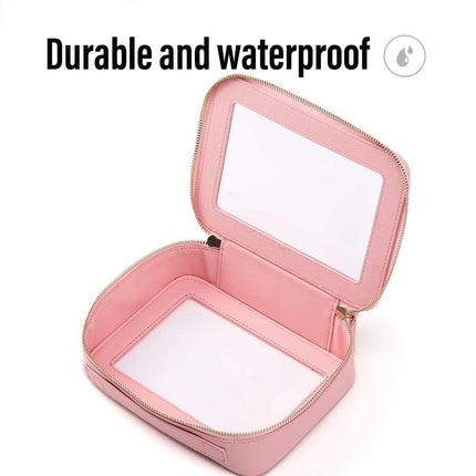 Clear Waterproof Travel Makeup Bag Portable Cosmetic Toiletry Organizer Box