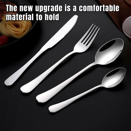 2pcs Stainless Steel Cutlery Set 5pcs Forks Spoons Knives Dining Utensils Hotel