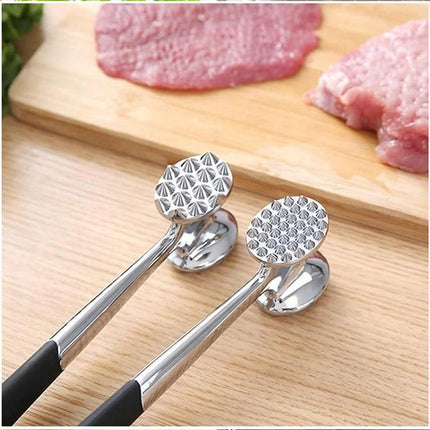 Meat Hammer Kitchen Tenderizing Beating Tool Double Sided Loose Meat Hammer