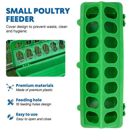 30cm Feeder Storage Trough Quail Drinker Plastic Wild Stable Chick Birds Pigeons - Aimall
