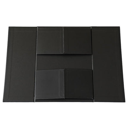 5PCS Large Black Folding Gift Box with Ribbon Bow One-Piece Shoe Apparel Box