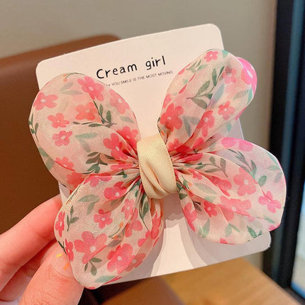 Cute Bow School Hairclips Mesh Yarn Hair Accessories Bow Girl Kids Party Gift - Aimall