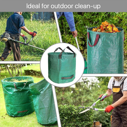 2PCS 500L Garden Leaf Collection Bag Large Reusable Waterproof Yard Storage Bags