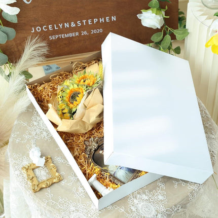 Premium Shirt Packaging Boxes 350g White Cardboard 2Sizes Easy Storage Flat Pack