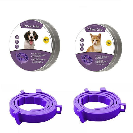 3/6PCS 62cm Pet Calming Collar Adjustable Anti-anxiety for Cats Dogs Stress Reduction - Aimall
