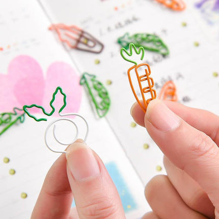 10x Colorful fruit Note Shape Paper Clips Bookmark Binder Office School Supplies - Aimall