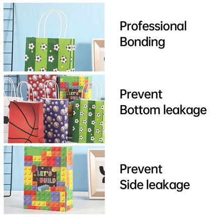 30PCS Fashion Ball Kraft Paper Gift Bag Festivals gift tote bag Party Favor Bag