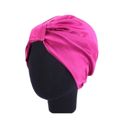 Imitated Silk Sleeping Cap Sleep Hat Womens Night Hair Styling Care Bonnet Wrap - Aimall