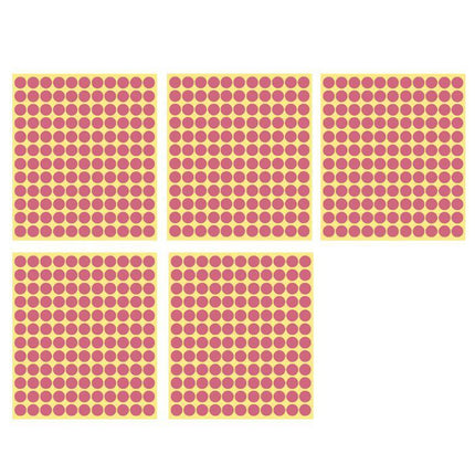 8/13/25/50mm Colour Sticker Dots Adhesive Round Labels Circular Scrapbooking Pink - Aimall
