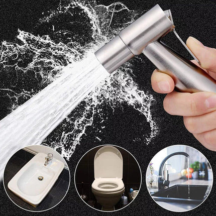 Stainless Steel Handheld Bidet Toilet Spray Shower Shattaf Diverter Kit