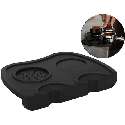 Double Slot Coffee Tamper Silicone Mat Tamping Holder Pad Corner Dropped Tools - Aimall