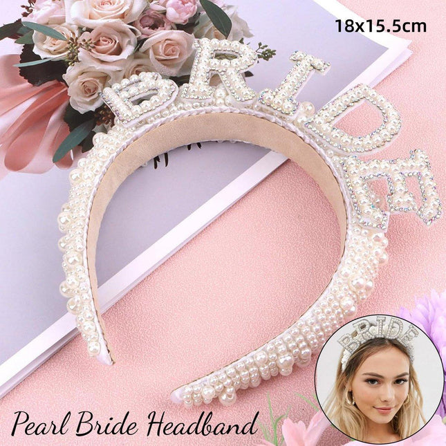 Elegant Bride Pearl Headband Bridal Hair Accessories Wedding Party Ornament