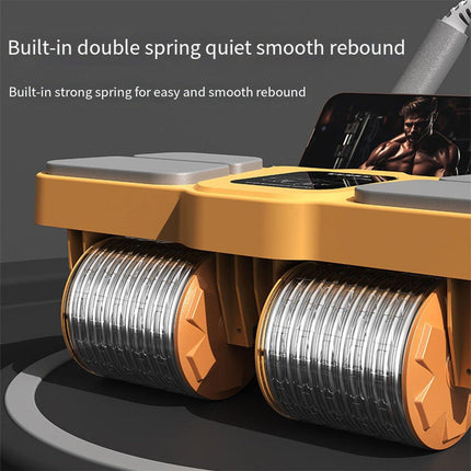 Four Wheel Abdominal Roller Automatic Rebound Ab Machine Home Fitness Equipment
